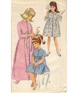 Vintage 1965 Girls Empire Waist Robe Bathrobe 2 Lengths Sew Pattern S12 - €9,32 EUR