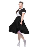 50s Style Black Full Circle Skirt XXL Elastic Waist Dance Swing Party -H... - £23.98 GBP