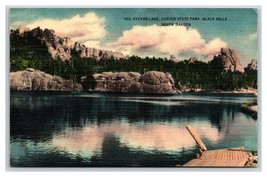 Sylvan Lake Custer State Park Black Hills South Dakota SD UNP Linen Postcard O17 - £2.34 GBP