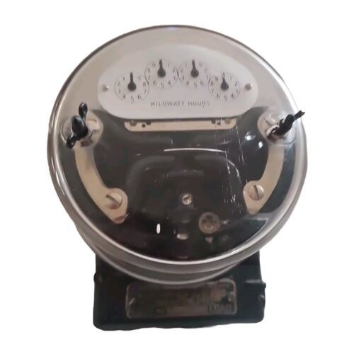 Vtg 1940&#39;s Sangamo Electric Meter Kilowatt Watthour 10 Amp Restored - $133.65