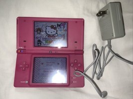 Nintendo DSI Hot Pink Handheld Tested Works with 1 Game and Charger No Stylus - $69.29