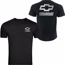 Silver Metal Duramax Chevrolet Chevy Chest Black T-SHIRT Front And Back S-5XL - £10.79 GBP