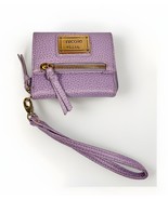 Nicole Miller Zip Around Wristlet Wallet Purse Pebbled Lavender Purple - £12.98 GBP