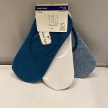 Time and Tru Liner Socks Women Shoe Size 4-10 Soft Blue - $9.98