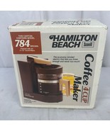 Hamilton Beach Scovill Coffee Maker 4-Cup Model 784 Brown With Filters &amp;... - €20,70 EUR