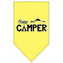 Happy Camper Screen Print Bandana Yellow Small - £9.11 GBP