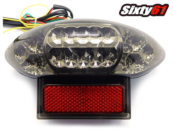 Suzuki GSX 750 F Tail Light LED 2003-2006 Integrated Turn Signal Smoke - $49.46