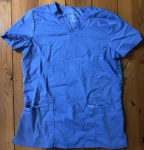 Lot 3 Cherokee Workwear Blue Ciel Ceil Scrub Tops Shirts M Unisex Nurse Doctor - £29.56 GBP