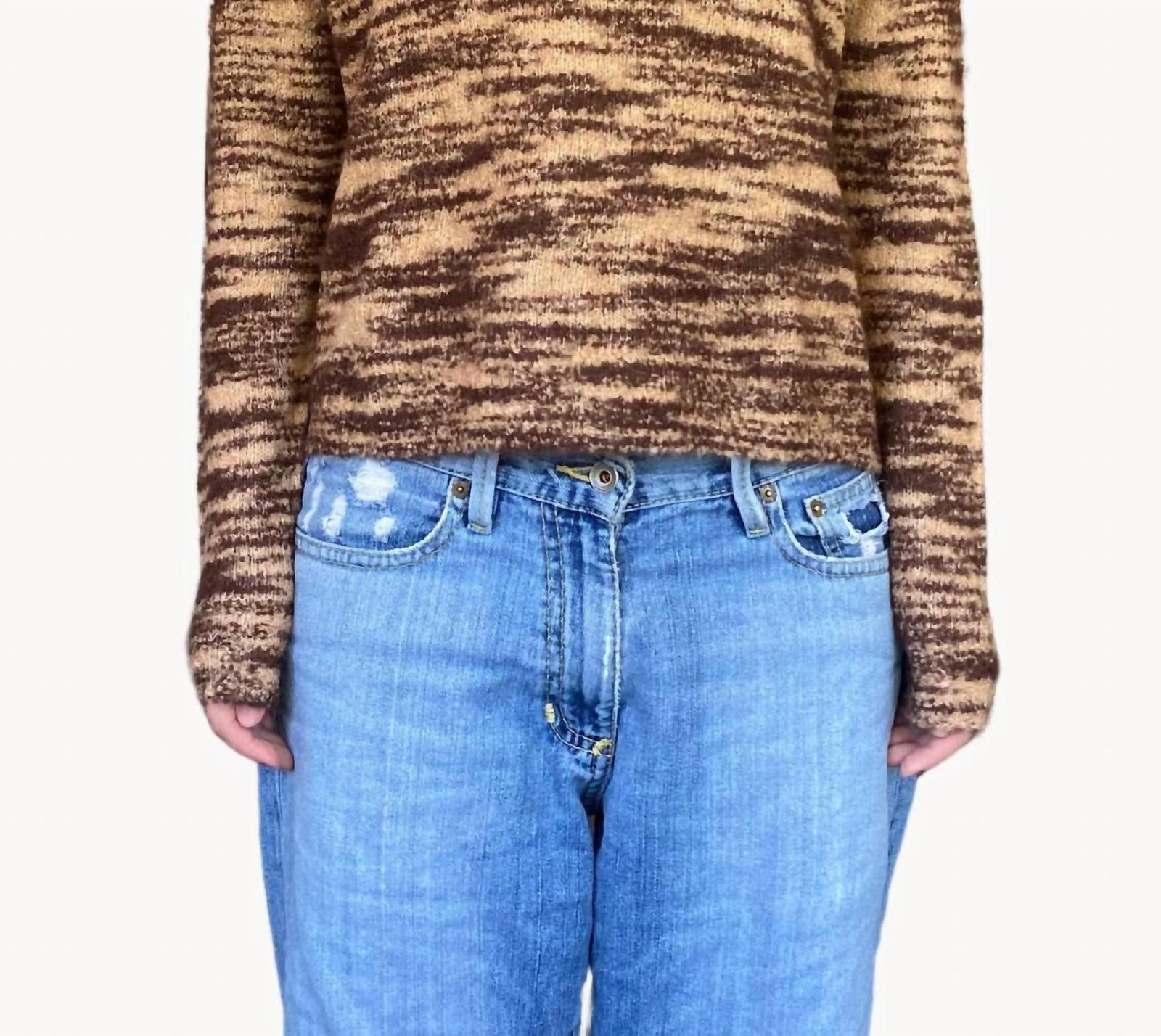 Autumn Cashmere Tiger Stripe Chunky Crew Sweater Size XS - $214.83