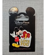 Disney Pins Mickey Mouse &quot;I Love You&quot; Love Sign 1.5&#39;&#39; New - $17.99