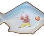 Vintage Painted Enamelware Figural Fish Ashtray Trinket Tray China - $18.76