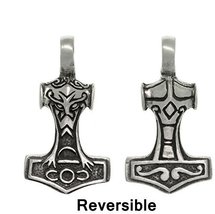 Jewelry Trends Pewter Two Sided Thors Hammer Pendant - £21.49 GBP
