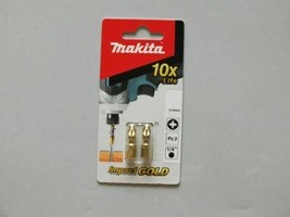 NEW Makita B-28450 Pack of 2 Impact GOLD Torsion Pozi Bit 25MM PZ2 Screw... - $18.80
