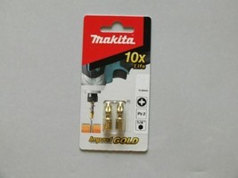 NEW Makita B-28450 Pack of 2 Impact GOLD Torsion Pozi Bit 25MM PZ2 Screwdriver - £15.02 GBP