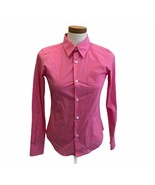 Comme Des Garcons for H &amp; M Bright Hibiscus Pink Button Down Shirt US 2 ... - £32.92 GBP
