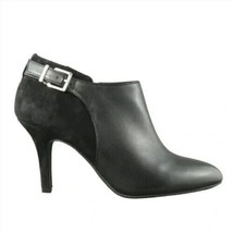 Essex Lane Black leather Buckled pointed heel ankle boots Jasmine 7.5 BLACK NWT - £14.54 GBP