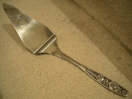 Cake Lifter Rose Pattern Handle Vtg Collectible Stainless Steel Server -... - £17.97 GBP