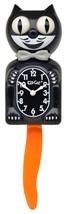 Kit-Cat Klock Black Grey Bow Tie and Orange Tail Clock - £71.07 GBP