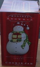 Holiday Snowman Cookie Jar - BRAND NEW IN BOX - Ceramic - SUPER CUTE DESIGN - £31.15 GBP