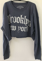 Aero Aeropostale OG Crop Boyfriend Tee Collection Brooklyn New York Shirt L 56&quot; - £48.21 GBP