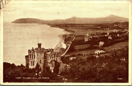 RPPC View of Castle and Bay From Killiney Hill Dublin Ireland 1945 Postcard B10 - £3.03 GBP