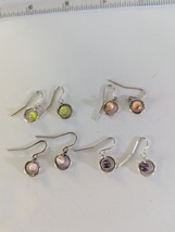 Clearance Sterling Silver Quartz Earrings 4 Pairs  - $568.63 MXN