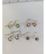 Clearance Sterling Silver Quartz Earrings 4 Pairs  - $561.14 MXN