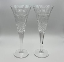 Pair Of Waterford Crystal Millennium Peace Champagne Flutes Glasses - £86.49 GBP