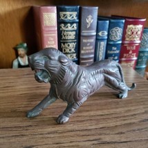 Vintage Solid Bronze Tiger Figurine - $99.99