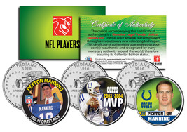 PEYTON MANNING * Draft Pick &amp; MVP * Colorized Indiana State Quarters 3-C... - £8.08 GBP