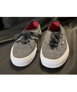 Vans Women’s 5.5 Plaid Herringbone Wool Lace-Up Sneakers Black White EUC - $30.00