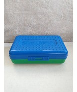 VINTAGE SPACEMAKER PENCIL CRAYON MARKER BOX  GREEN / BLUE STANDARD SIZE 90s - $8.79