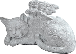 QL6080 Cat Angel Pet Memorial Grave Marker Tribute Statue, 10 Inches Wid... - £31.44 GBP