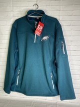 Ultra Game Philadelphia Eagles Quarter Zip Fleece Pullover Sweatshirt Me... - £58.42 GBP
