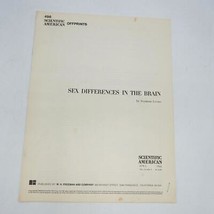 1966 Wissenschaftlich Amerikanisch Offprint Sex Unterschiede IN Der Gehirn - $25.41
