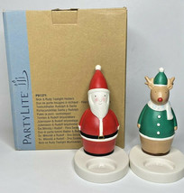 PartyLite Nick &amp; Judy Christmas Tealight Holders Retired NIB P22C/P91371 - $16.99