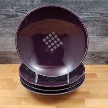 Mikasa Viewpoint Purple 4 Round Soup Cereal Bowl Set Potter&#39;s Art MK604 8-1/8&quot; - £22.41 GBP