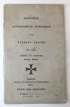 Raphael&#39;s Astronomical Ephemeris on the Planets Places 1858 2nd E 1896 London - £63.70 GBP