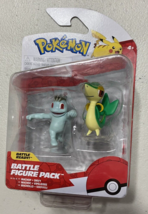 Pokemon Battle Figure Pack Machop &amp; Snivy 2&quot; Battle Ready Action Figures Nib New - £11.97 GBP