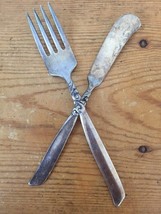 Vintage Oneida South Seas Silverplate Flatware Fork + Butter Spreader Knife - £15.72 GBP