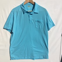 Club Room Shirt Men&#39;s Blue Large Short Sleeve Polo - £6.73 GBP