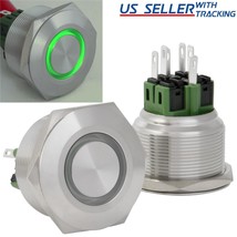 30Mm Latching Push Button Power Switch Stainless Steel W/ Green Led Wate... - $33.99