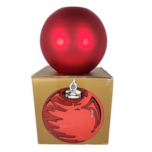 Dept 56 Red Mercury Glass Votive Candle Holder Tea Light Ornament w Box - £9.27 GBP