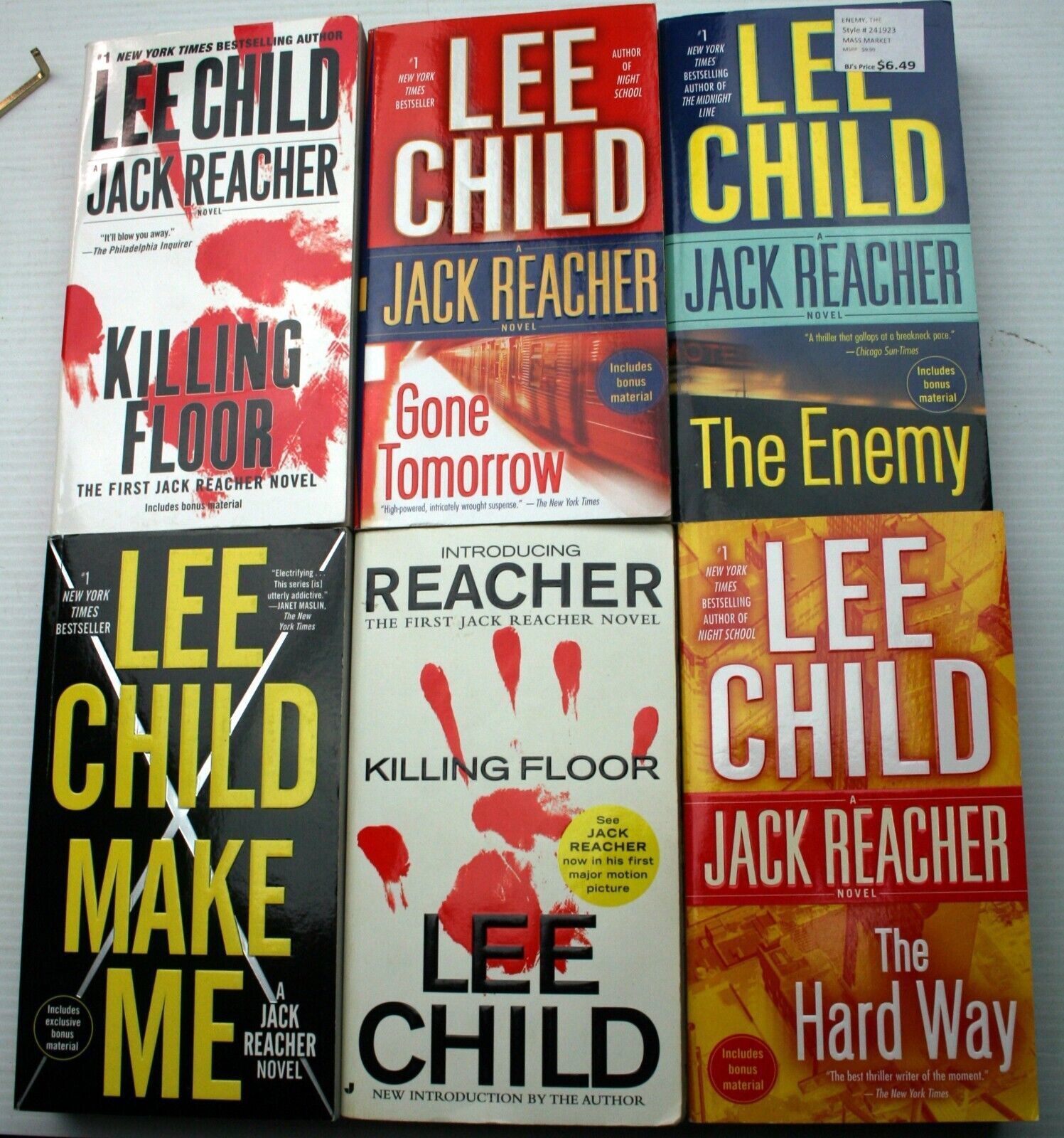 Lot 6 Lee Child Jack Reacher KILLING FLOORHARD WAYMAKE MEENEMYGONE
