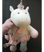 Travel Bug White Unicorn or Hippo Backpack Plush by GoldBug has small pocket - $6.93