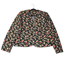 Vintage Womens Quilted Coat Jacket Handmade Button Up Cottagecore Roses ... - $296.19 MXN
