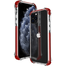 Transparent TPU 2 in 1 Shockproof Case for iPhone 13 Pro Max 6.7&quot; CLEAR/MAROON - £6.00 GBP