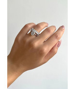Oval Ring and Ovals Matching Band, 4.70 Ct Oval Shape E/VVS2 Lab Grown D... - €4.875,51 EUR