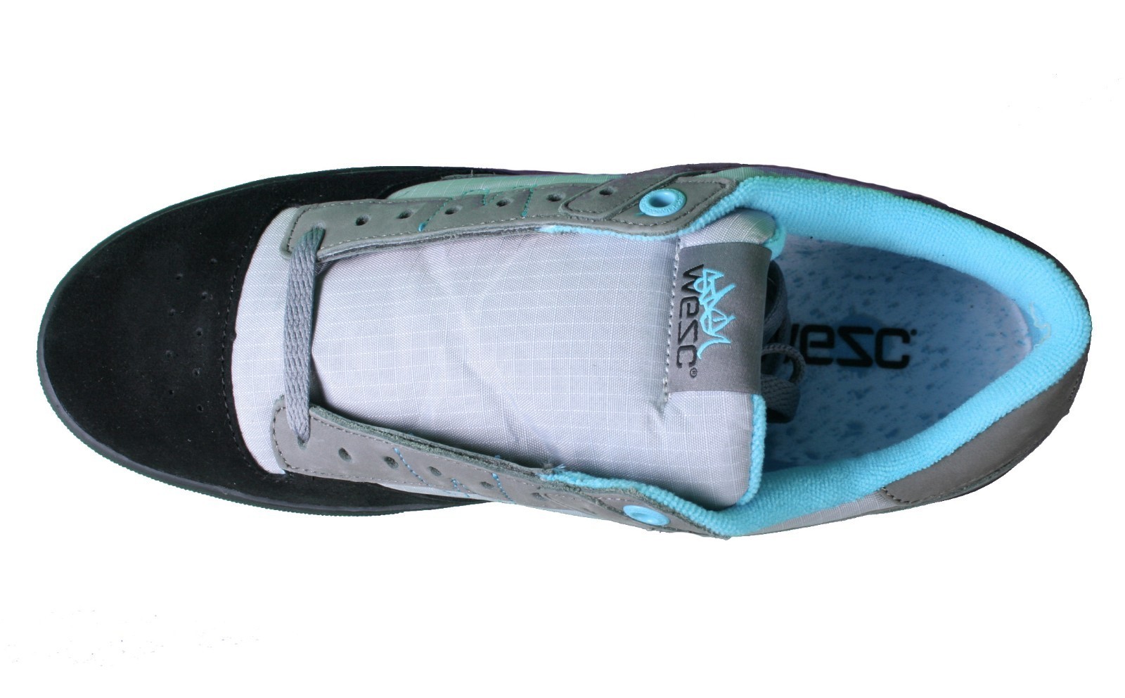 WeSC Mens Black Dark Shadow Gray Turquoise Emerson Stash Graffiti NY Shoes Item image 6