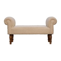 Artisan Furniture Boucle Cream Bench - £293.52 GBP